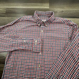 Brooks Brothers Shirt Red Blue Check Long Sleeve‎ Button Down Original Polo Sz M